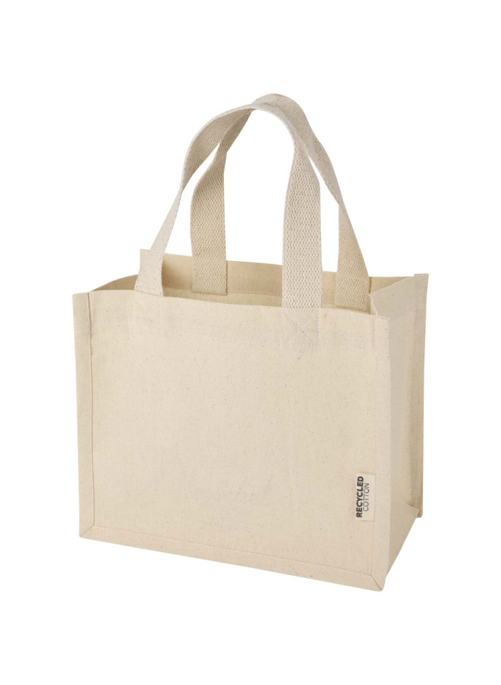 Mini sac shopping Odessa à soufflet en coton recyclé de 9 L et 220 g/m² certifié GRS