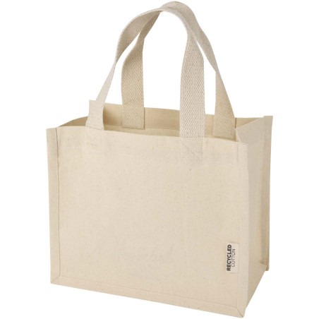 Mini sac shopping publicitaire Odessa à soufflet en coton recyclé GRS 9 L
