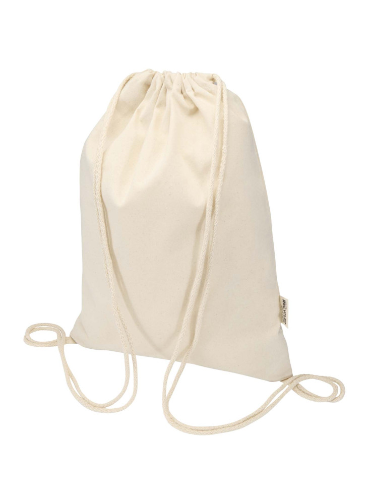 Sac publicitaire à cordon en coton recyclé Peru Blend 180 g/m²