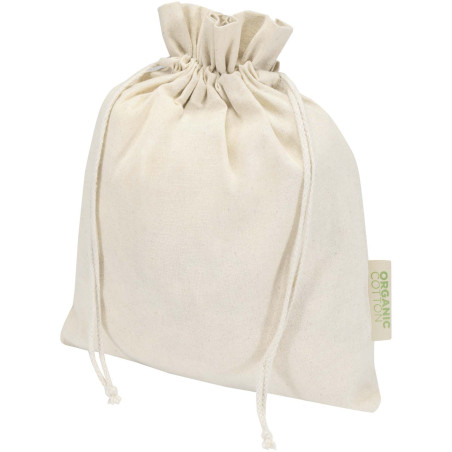 Sac cadeau publicitaire en coton bio Odisha 30 x 25 cm