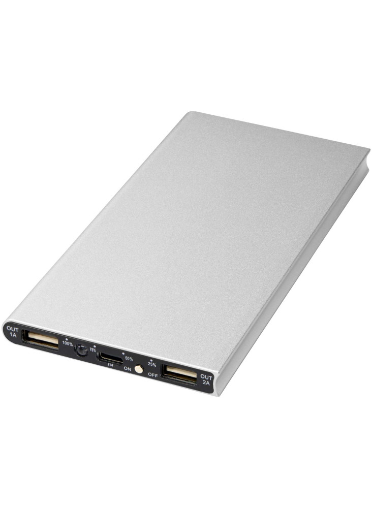Batterie externe publicitaire 8000 mAh aluminium Plate