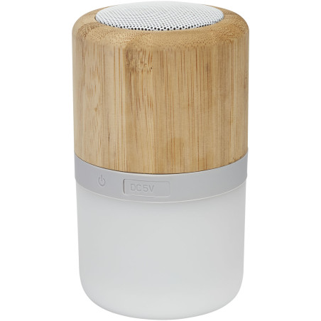 Haut-parleur Bluetooth® Aurea en bambou avec lumière