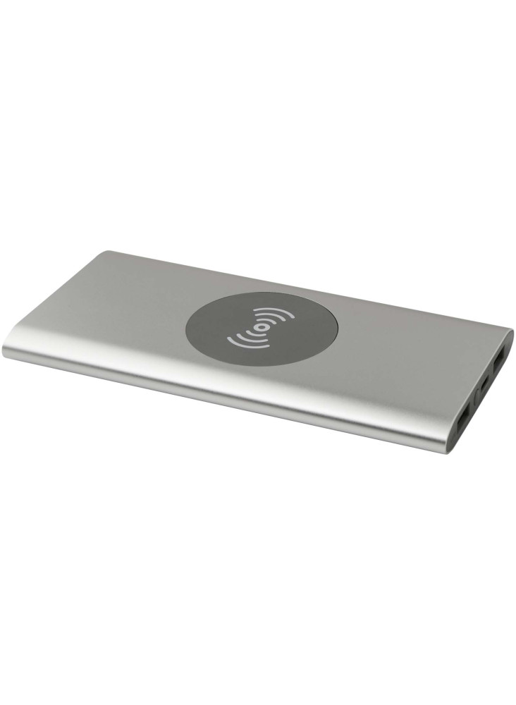 Batterie externe publicitaire sans fil aluminium recyclé 8000 mAh Juice