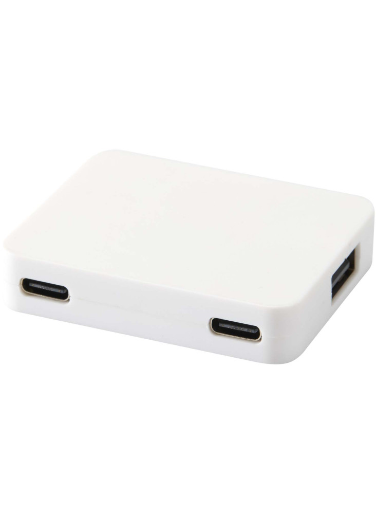 Hub USB publicitaire 4 ports plastique recyclé Gaia