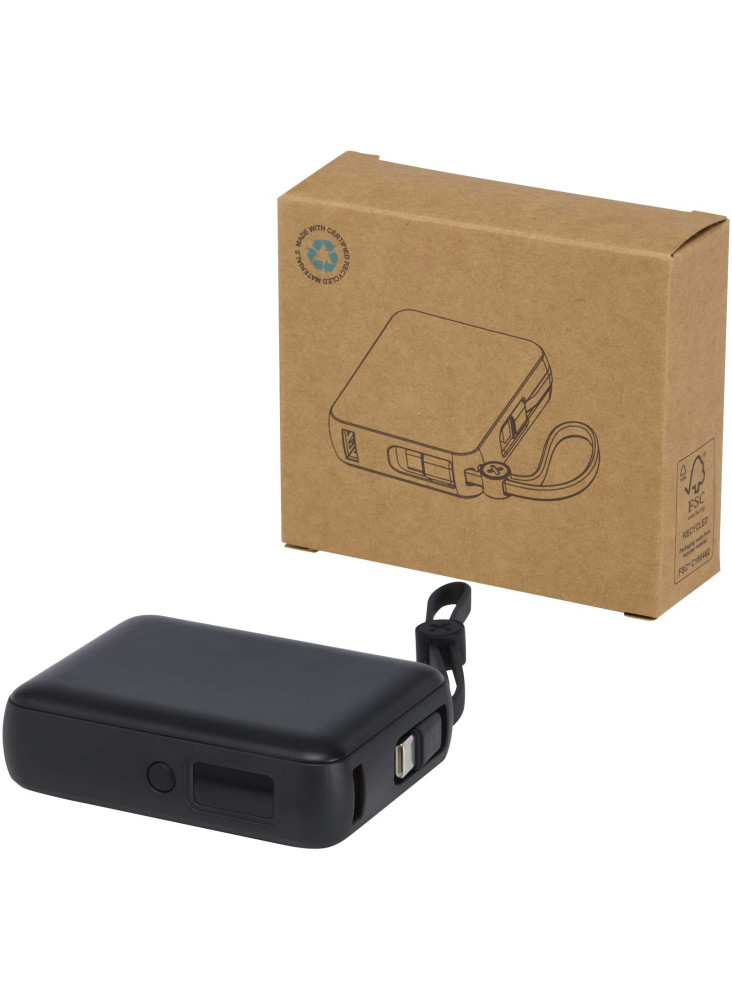 Batterie externe publicitaire câbles intégrés 10000 mAh 35 W Acrux