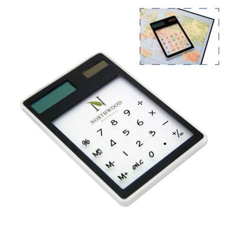 Calculatrice solaire transparente