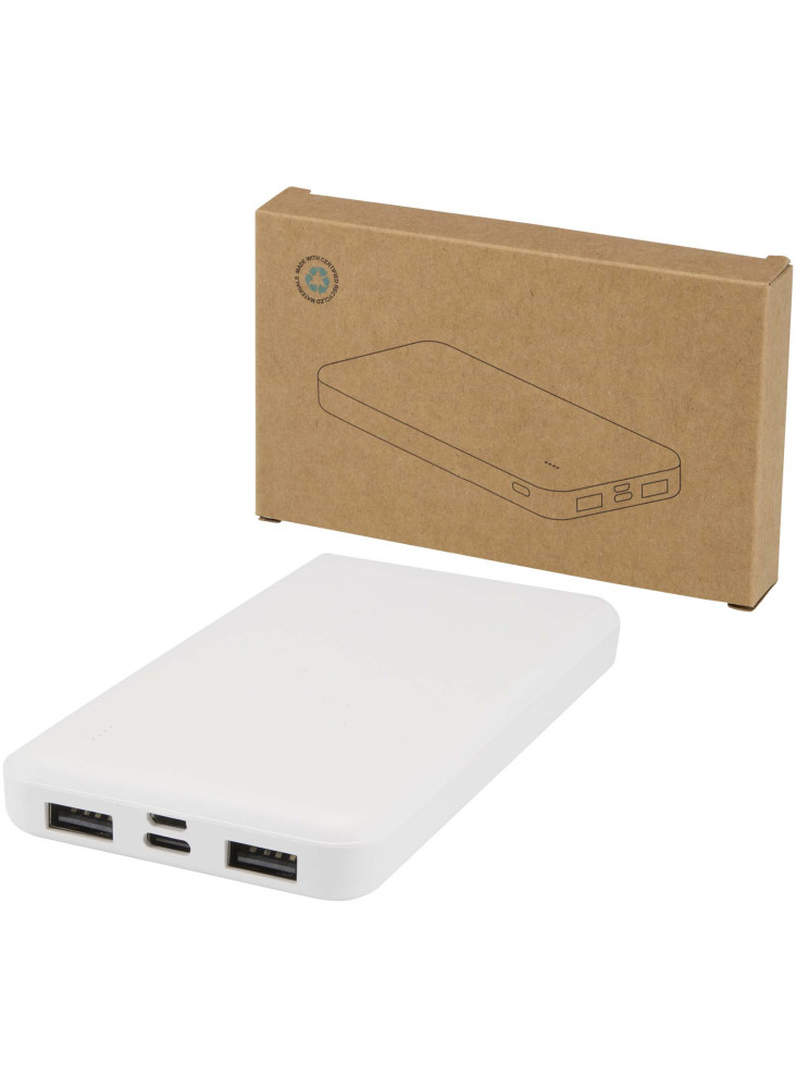 Batterie externe publicitaire plastique recyclé 10000 mAh Intan