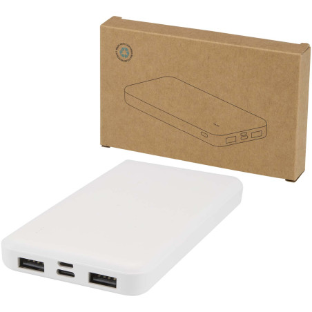 Batterie externe publicitaire plastique recyclé 10000 mAh Intan