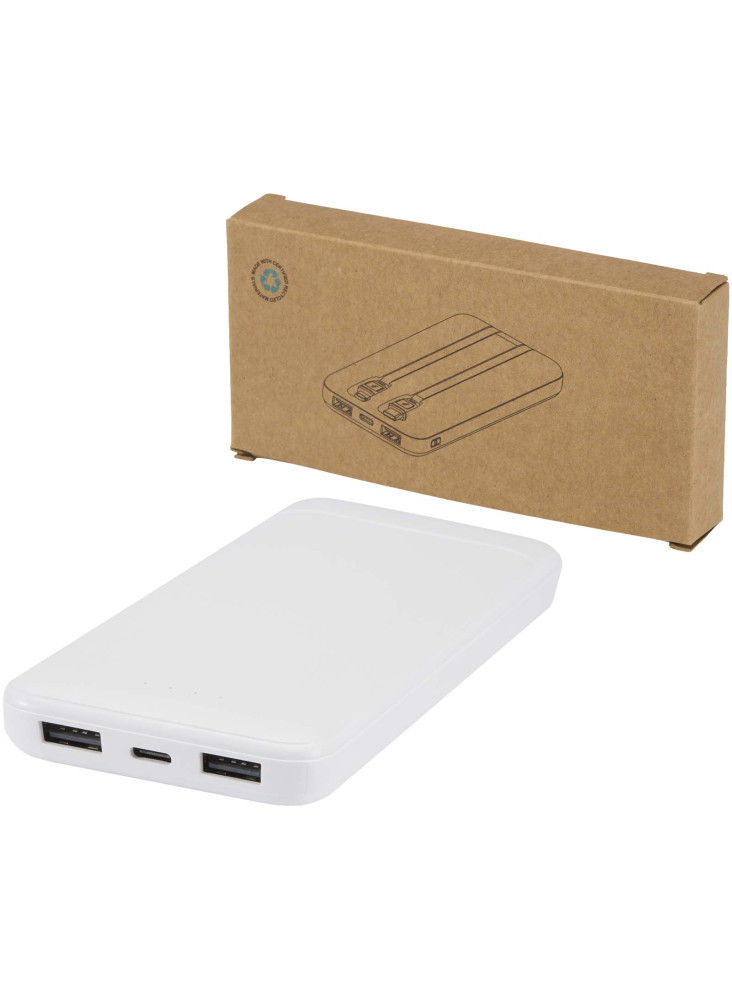 Batterie externe publicitaire câbles intégrés 10000 mAh Adhil