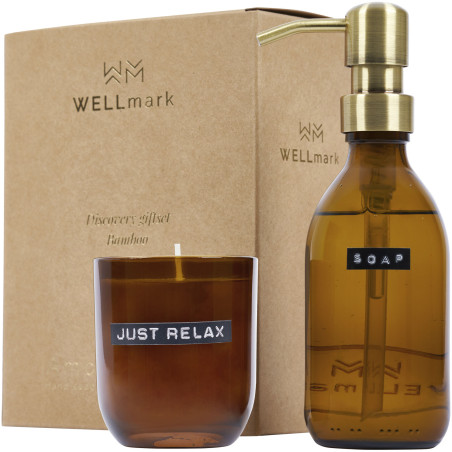 Coffret publicitaire savon bougie WELLmark Discovery