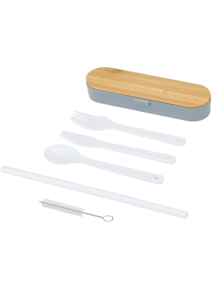 Ensemble de couverts publicitaire couvercle bambou Runa