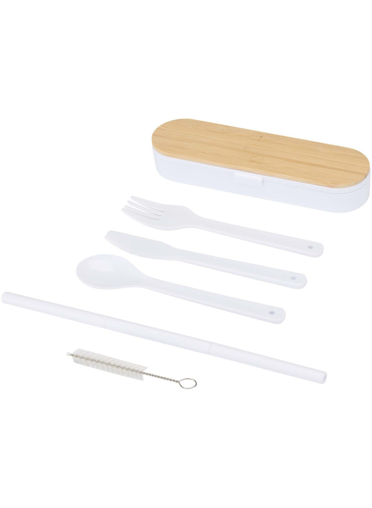 Ensemble de couverts publicitaire couvercle bambou Runa