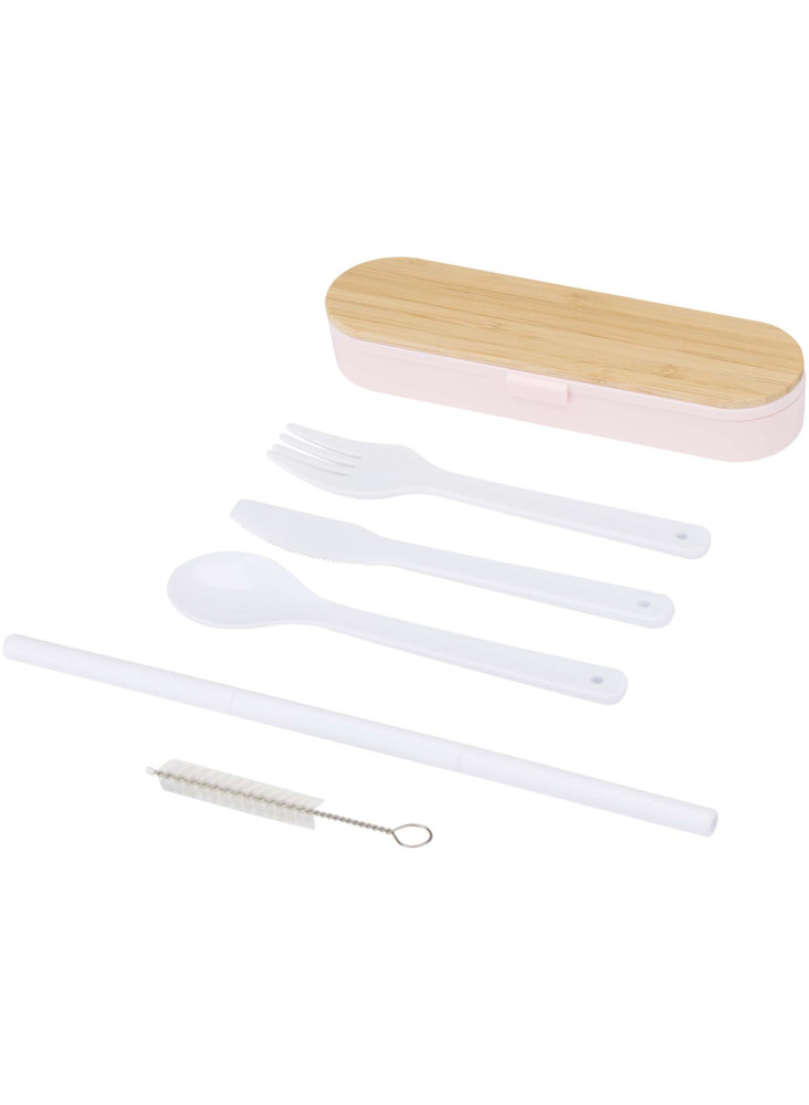 Ensemble de couverts publicitaire couvercle bambou Runa