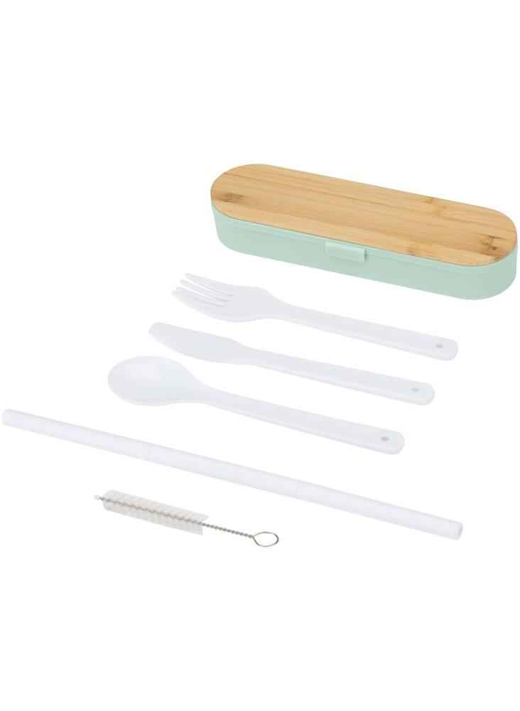 Ensemble de couverts publicitaire couvercle bambou Runa