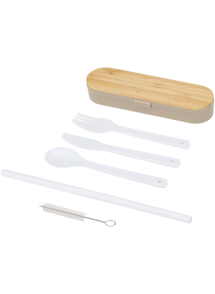 Ensemble de couverts publicitaire couvercle bambou Runa