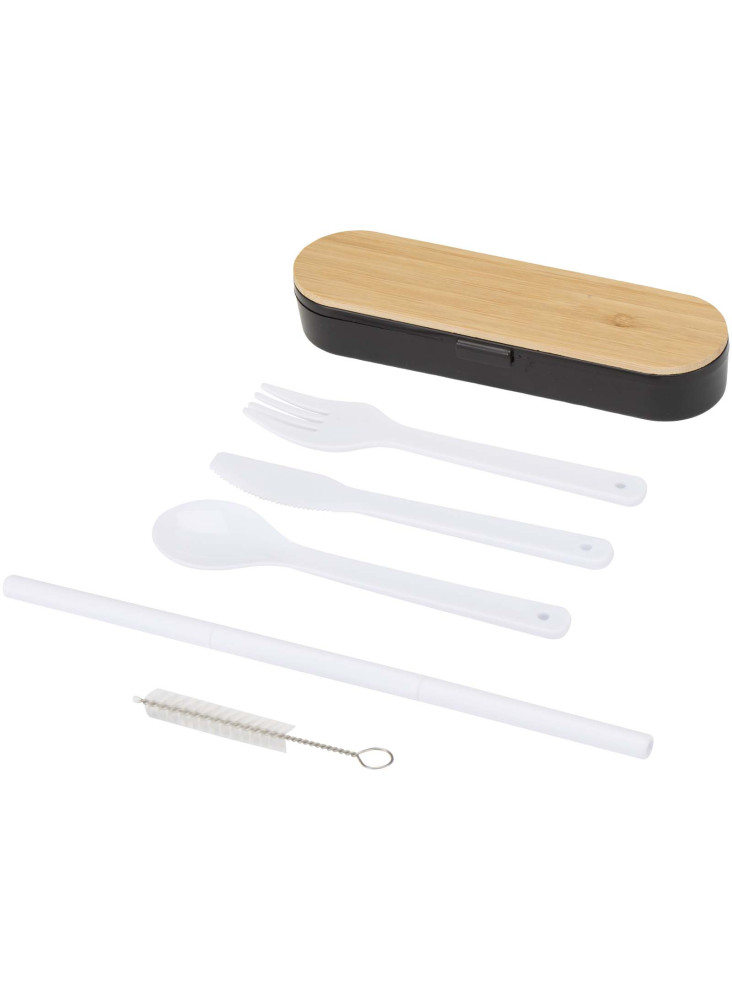 Ensemble de couverts publicitaire couvercle bambou Runa