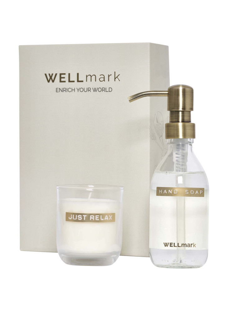 Coffret savon et bougie publicitaire Wellmark Discovery