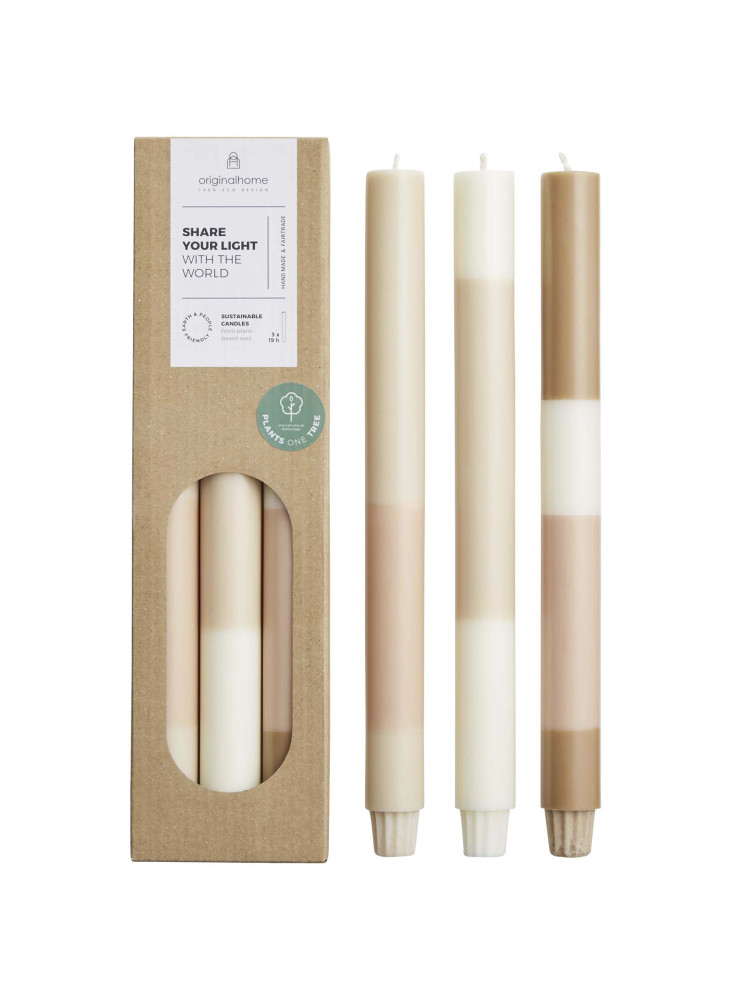 Bougies publicitaires aspect craie Originalhome lot de 4