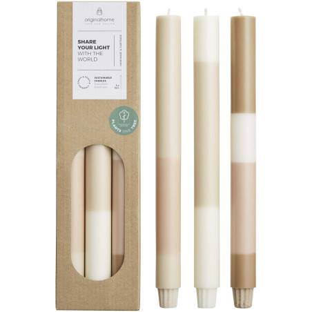 Bougies publicitaires aspect craie Originalhome lot de 4