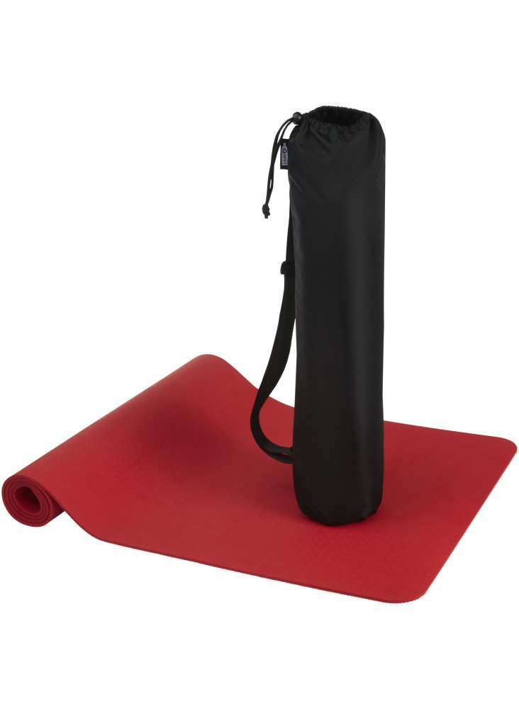 Tapis publicitaire yoga TPE recyclé Virabha