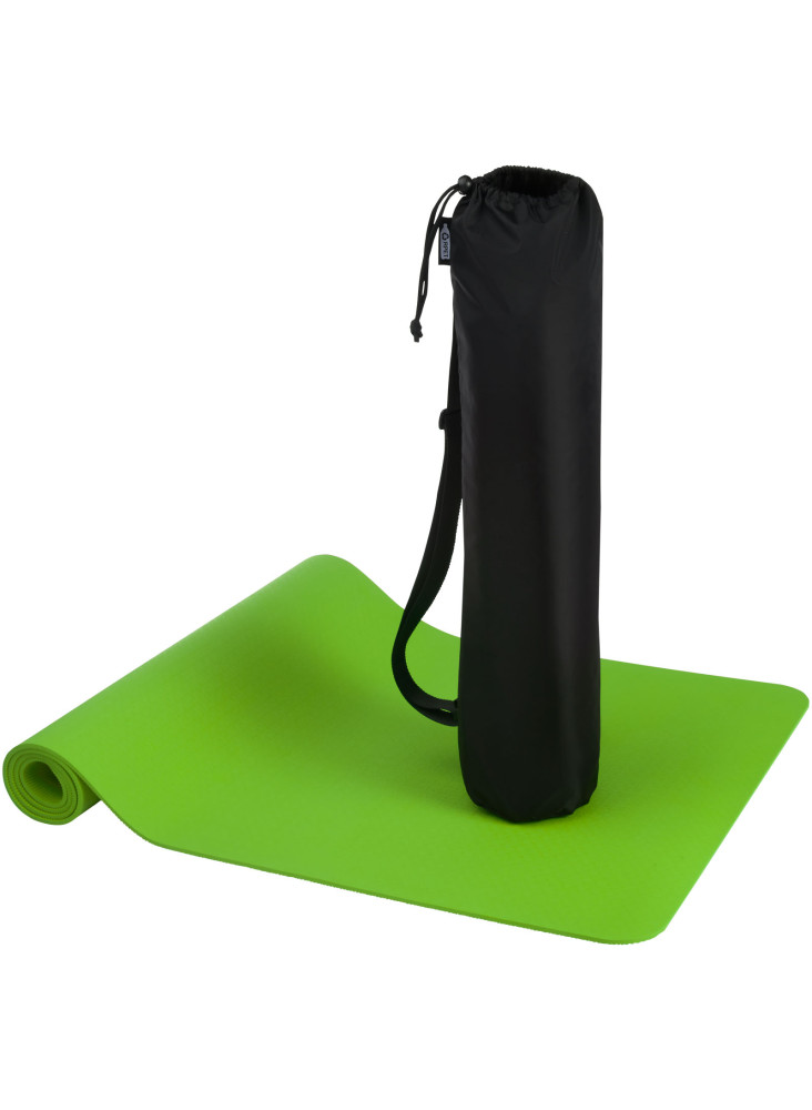 Tapis publicitaire yoga TPE recyclé Virabha