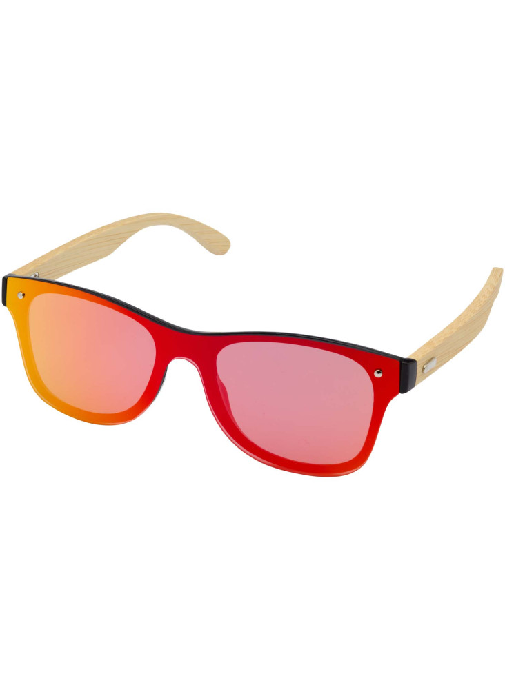 Lunettes de soleil publicitaire avec branches en bambou Tan
