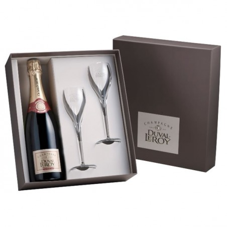 Champagne Duval Leroy Brut 1er Cru + 2 Flûtes