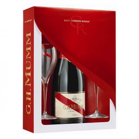 Champagne Mumm Cordon Rouge Brut  + 2 flûtes
