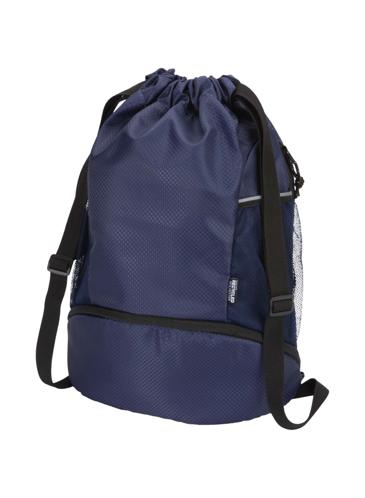 Sac de sport Varyon à cordon en matériaux recyclés certifiés GRS avec compartiment inférieur de 18 L