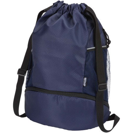 Sac de sport Varyon à cordon en matériaux recyclés certifiés GRS avec compartiment inférieur de 18 L