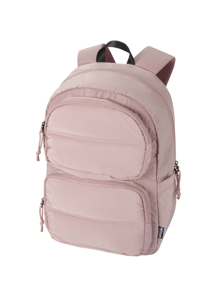 Sac publicitaire a dos ordinateur Puffer de 15,6" recyclé et certifié GRS, 15 L