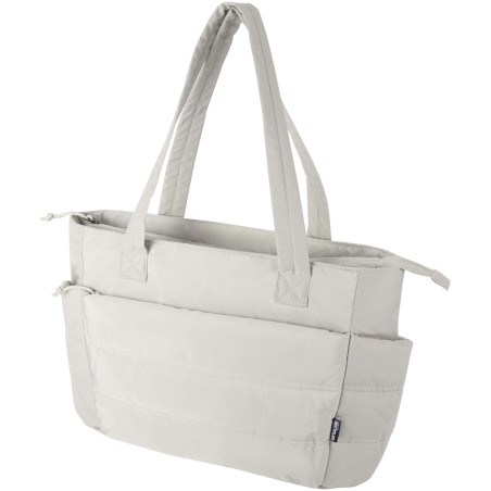 Sac shopping publicitaire Puffer pour ordinateur 15,6 pouces recyclé GRS 18 L