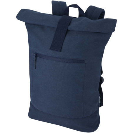 Sac à dos publicitaire rolltop en toile recyclée Recanvas 16 L