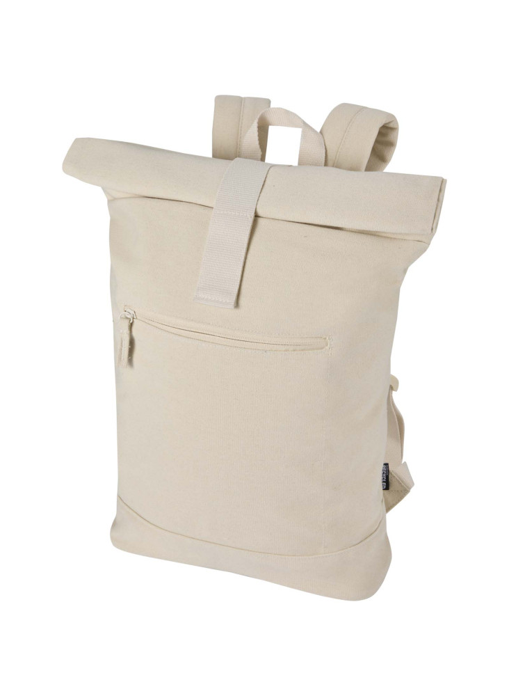 Sac à dos publicitaire rolltop en toile recyclée Recanvas 16 L