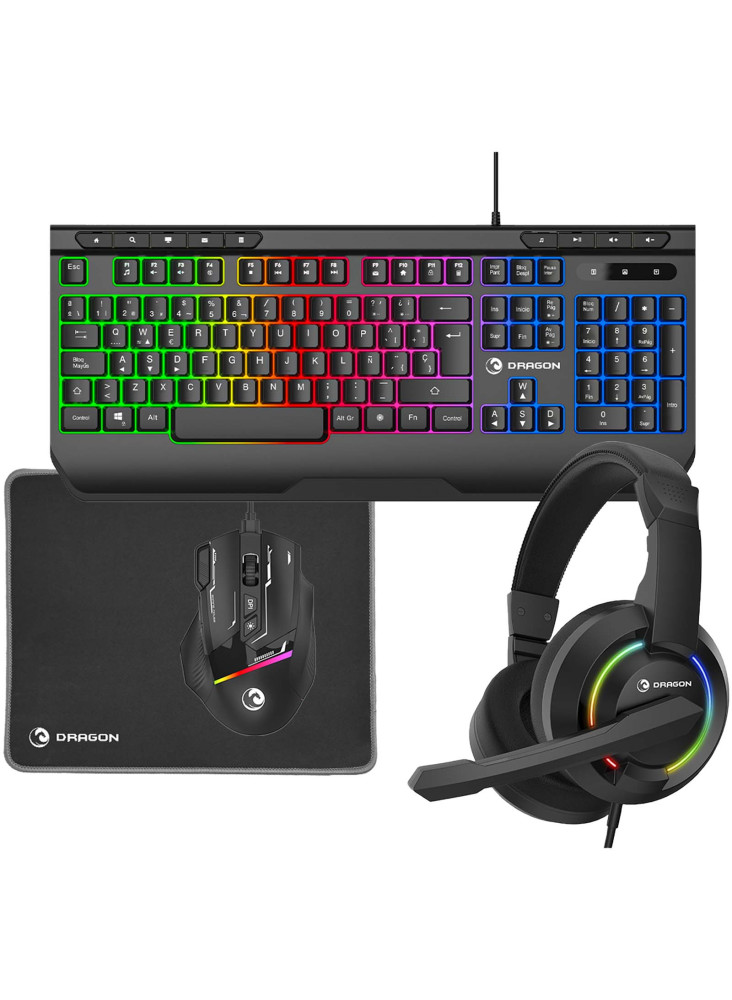 Kit publicitaire gaming clavier souris casque Dragon