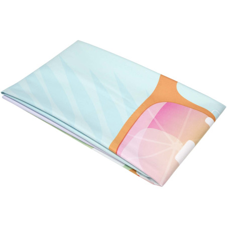 Serviette publicitaire legere Tulsi avec impression par sublimation de 90 x 150 cm