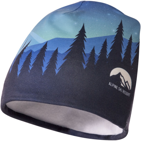 Bonnet publicitaire en rPET avec impression par sublimation et couche en polaire Loki