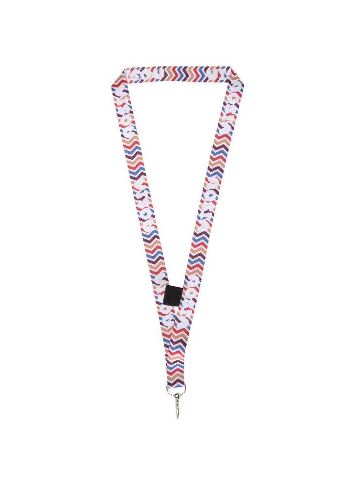 Tour de cou publicitaire Neve avec boucle porte-accessoire sublimé