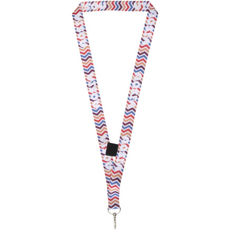 Tour de cou publicitaire Neve avec boucle porte-accessoire sublimé