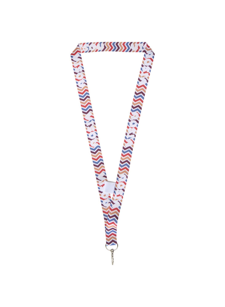 Tour de cou publicitaire Neve avec boucle porte-accessoire sublimé