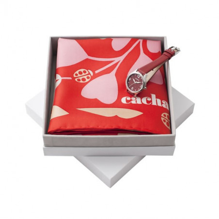 Montre & Foulard en soie Cacharel