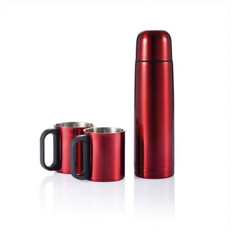 Bouteille Isotherme avec 2 Mugs publicitaire