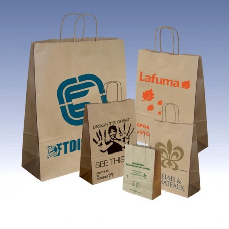 Sac Kraft Anses Torsadé publicitaire