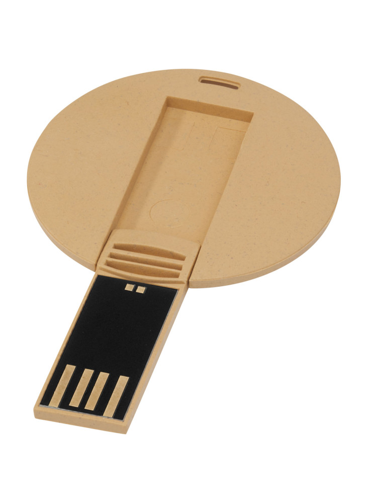 Clé USB publicitaire ronde biodégradable