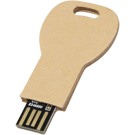 Clé USB publicitaire 2.0 papier recyclé forme clé