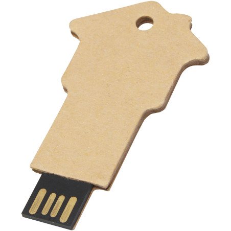 Clé USB publicitaire 2.0 papier recyclé forme maison
