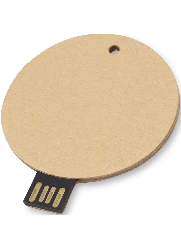 Clé USB publicitaire 2.0 ronde papier recyclé