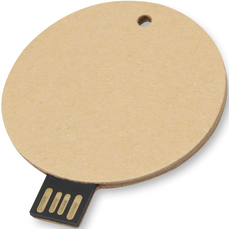 Clé USB publicitaire 2.0 ronde papier recyclé
