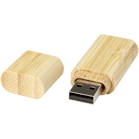 Clé USB publicitaire 2.0 bambou avec porte-clés