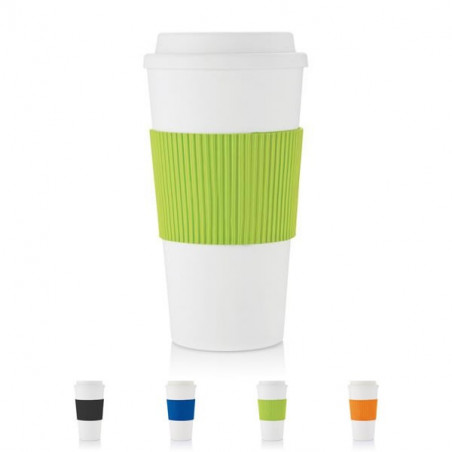 Gobelet réutilisable bande silicone publicitaire